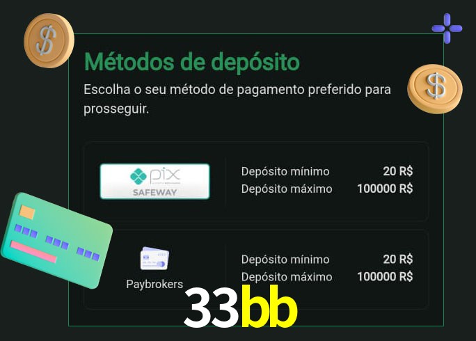 O cassino 33bb oferece uma grande variedade de métodos de pagamento