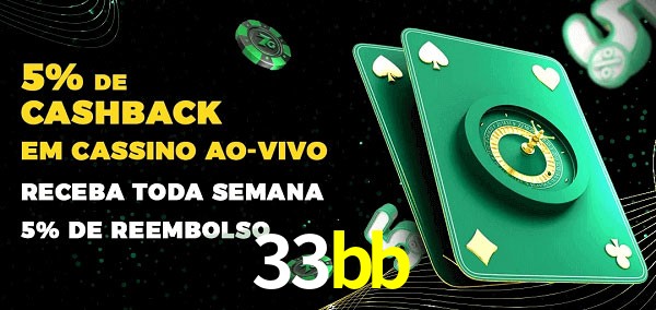 Promoções do cassino ao Vivo 33bb